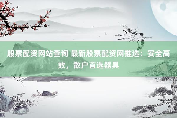 股票配资网站查询 最新股票配资网推选：安全高效，散户首选器具